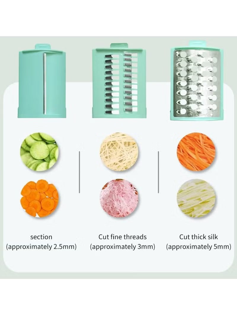 Electric Vegetable Slicer with 3 Interchangeable Blades