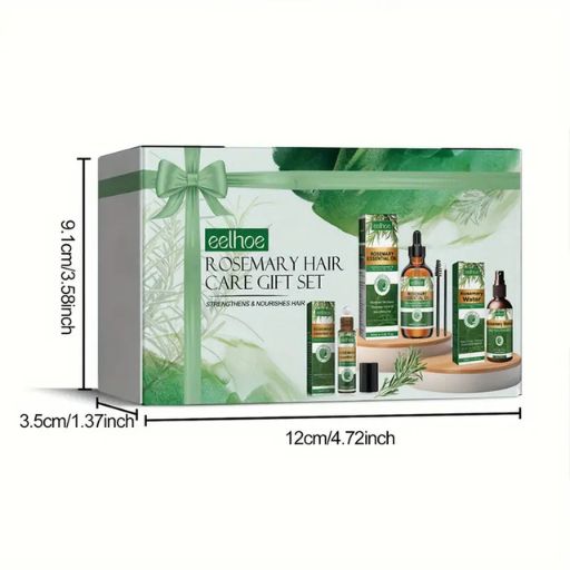 Rosemary Hair Care Gift Set - Moisturizing & Strengthening Essential Oil Kit for All Hair Types,