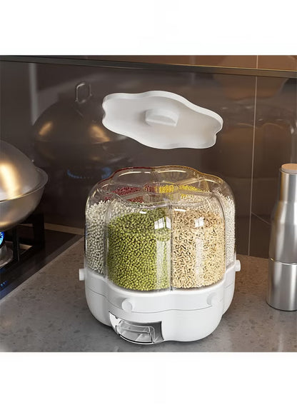 360° Rotating Cereal Dispenser – Smart Kitchen Storage Solution