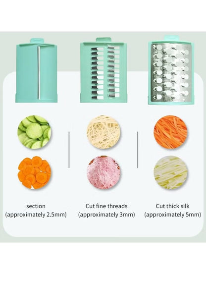 Electric Vegetable Slicer with 3 Interchangeable Blades