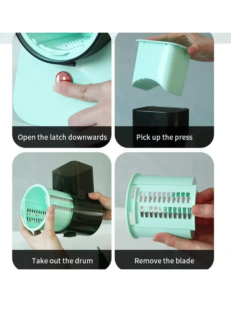 Electric Vegetable Slicer with 3 Interchangeable Blades
