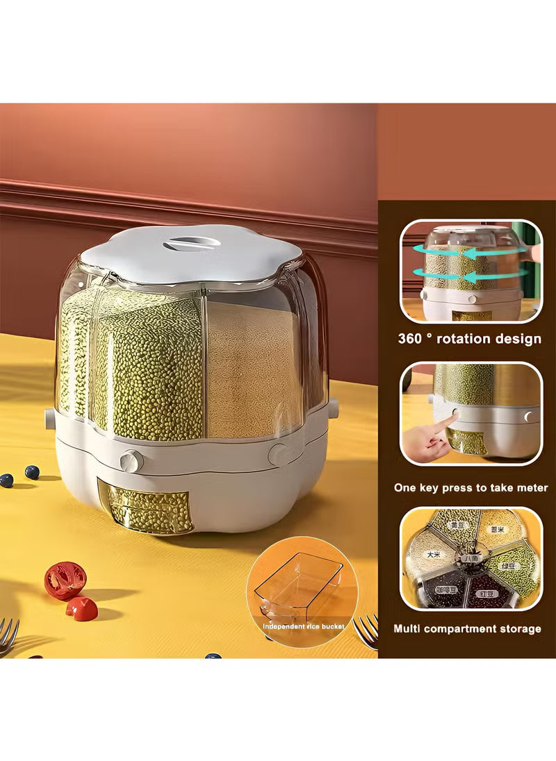 360° Rotating Cereal Dispenser – Smart Kitchen Storage Solution
