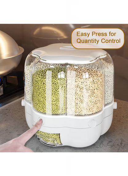360° Rotating Cereal Dispenser – Smart Kitchen Storage Solution