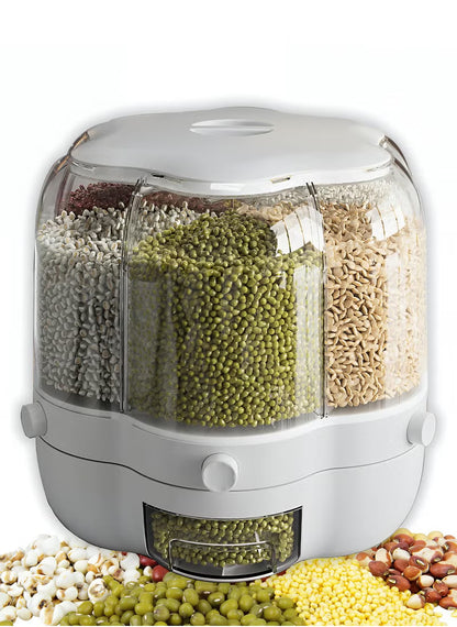 360° Rotating Cereal Dispenser – Smart Kitchen Storage Solution