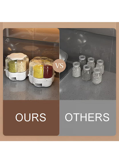 360° Rotating Cereal Dispenser – Smart Kitchen Storage Solution