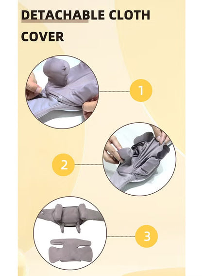 Mini Kneading Neck & Shoulder Massager with Heat | Trapezius Hot Compress, Hands-Free Relief